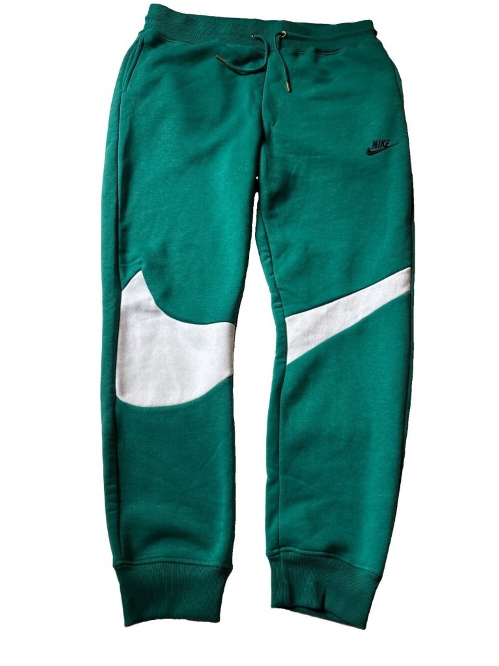 Nike Fleece Big Swoosh Joggers Green & White XL